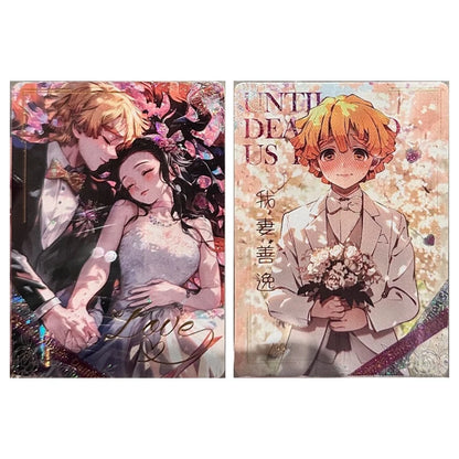 Anime Demon Slayer Kamado Tanjirou Kochou Shinobu Iguro Obanai Kanroji Mitsuri Rare Collectible Cards Birthday Gifts Kid Toys