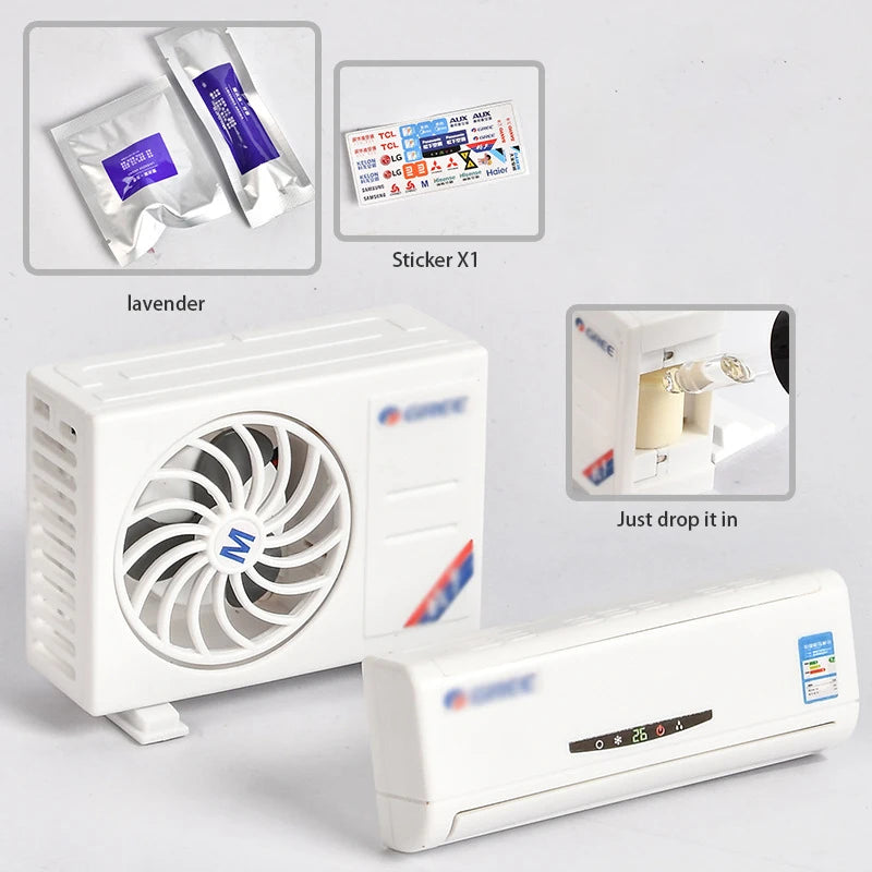 Solar Car Air Freshener Mini Air Conditioning Decorative Aromatherapy Machine Lasting Fragrance Decorative Perfume Decoration