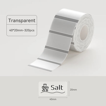 Thermal Transparent Label Sticker for NiiMbot B1/B21/B3S/B31 Printer Anti-Oil Waterproof Tear-Resistant Label Paper