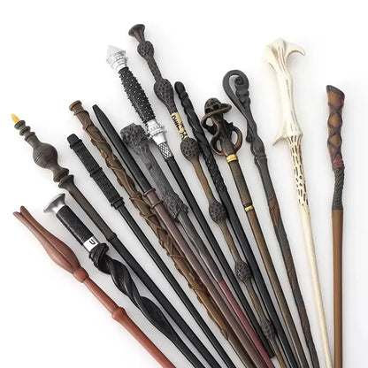36 Styles Harry Magic Wand Resin Material Built in Steel Core Dumbledore Staff Cosplay Voldemort Props Christmas Gift Kid