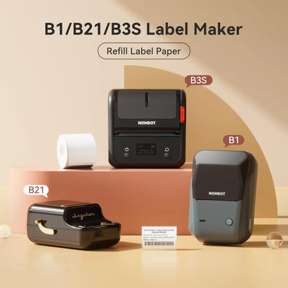 5 Rolls Niimbot Thermal Papel For B21 B1 Printer Home Office Labels Roll Colorful Adhesive Paper Square Printable Sticker Papers