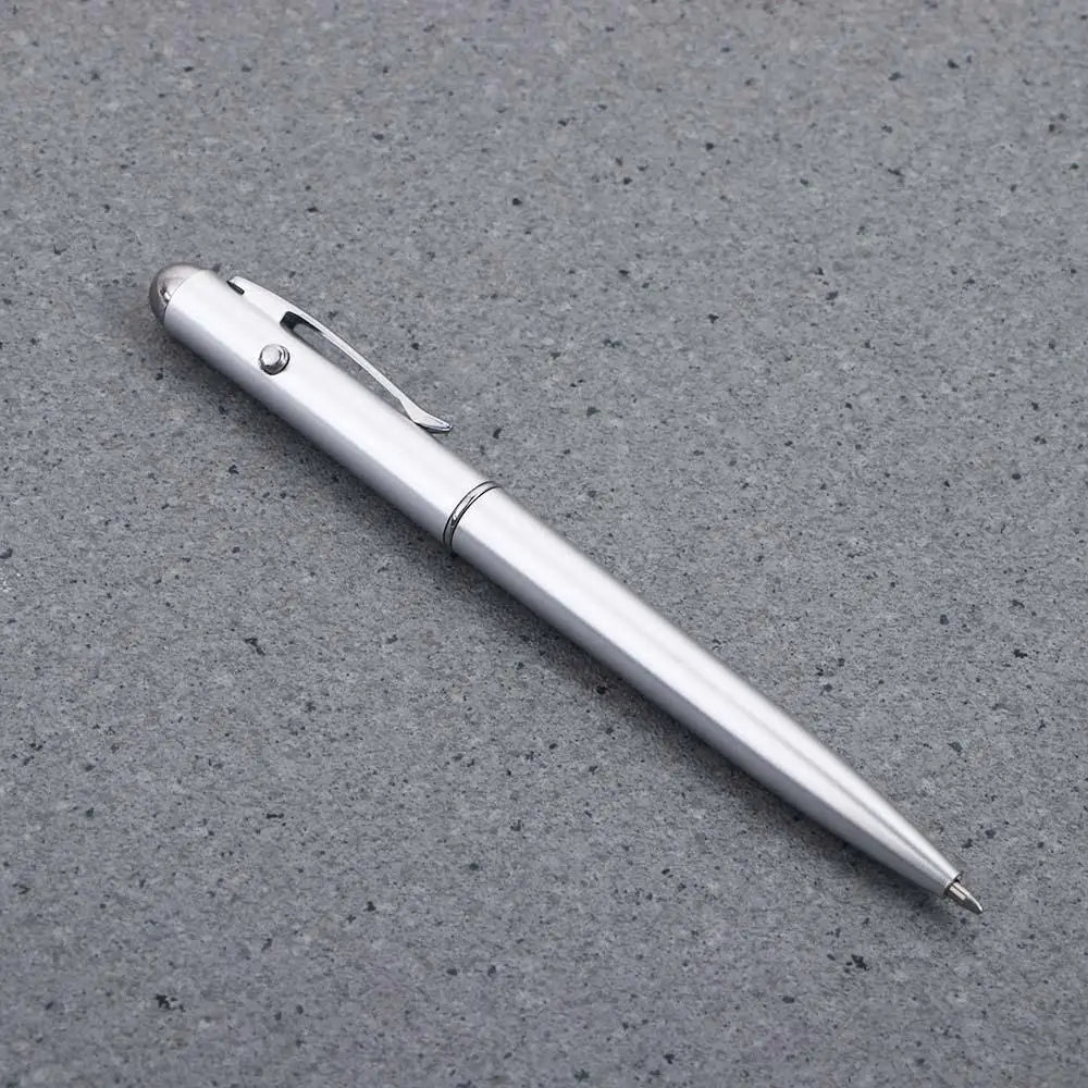 School Creative Drawing Magic Writing Silver Stationery Invisible Ink Pen UV Light Pen Ballpoint Pens Magic Secret Pen