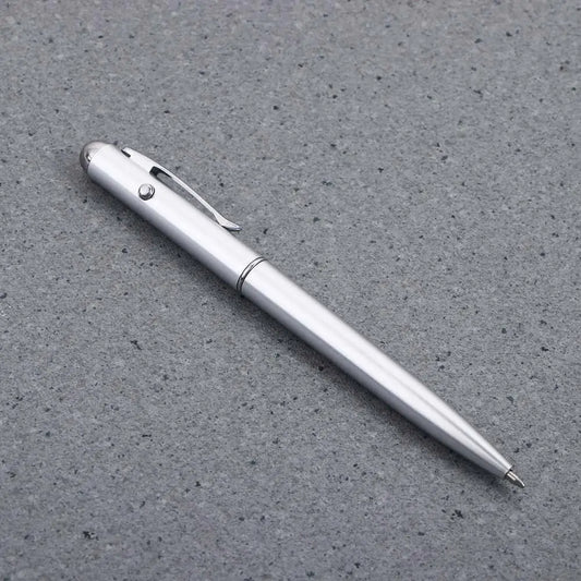 School Creative Drawing Magic Writing Silver Stationery Invisible Ink Pen UV Light Pen Ballpoint Pens Magic Secret Pen
