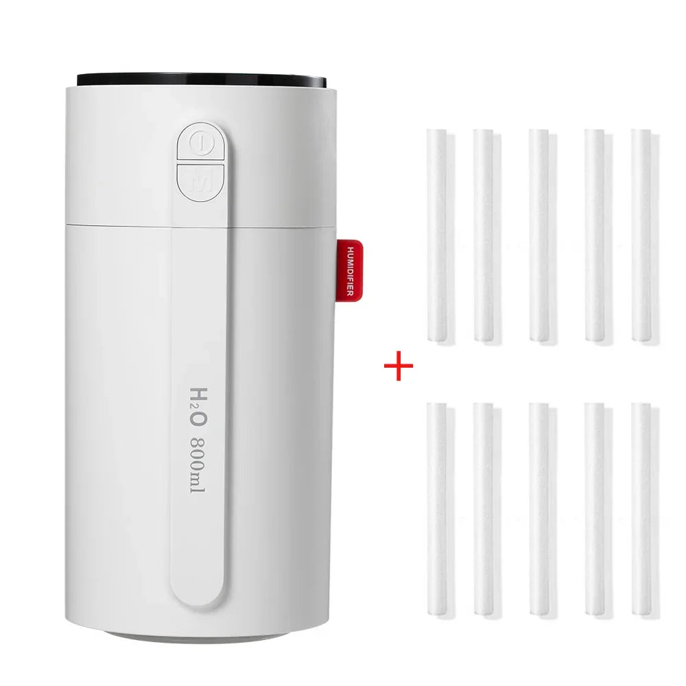 800ML Smart Induction Air Humidifier 2000mAh Battery USB Rechargeable Essential Oil Diffuser Air Humidifier for Home Car