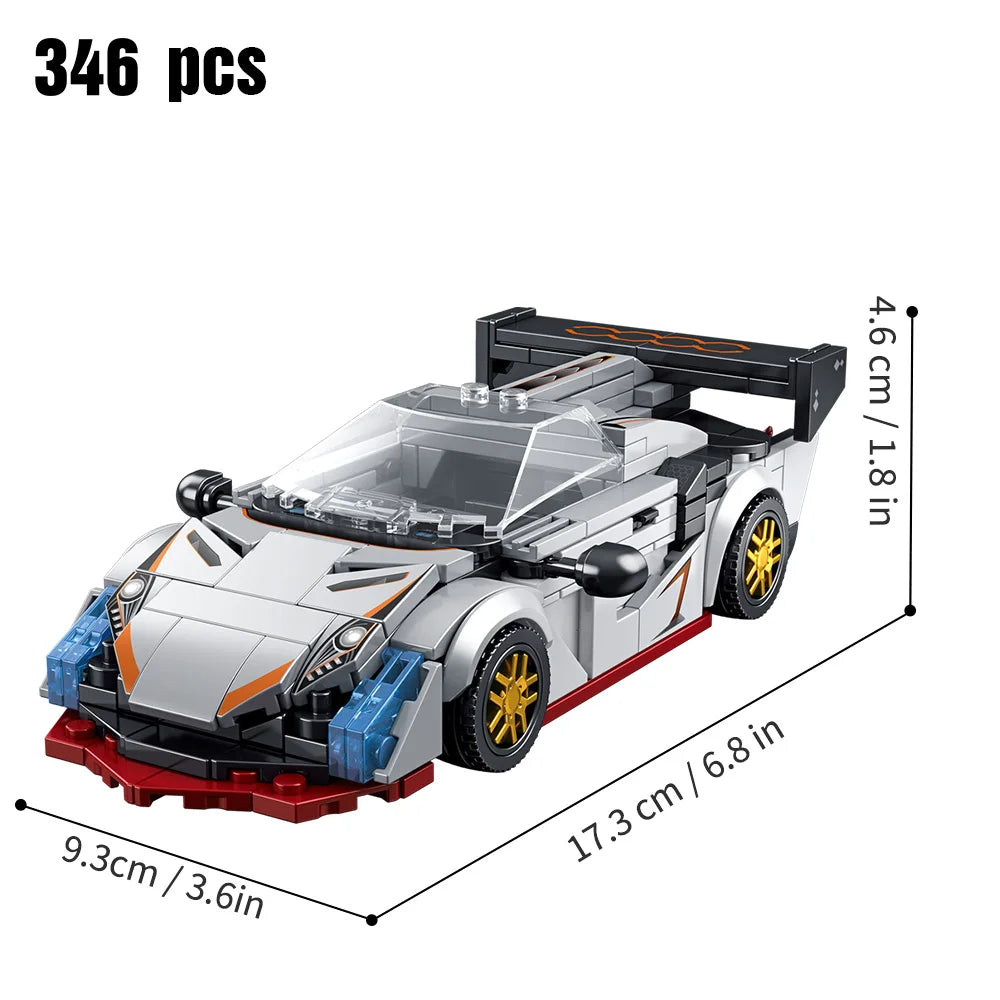 Speed Champions Series Racing Sports Vehiclea Technique Car Supercar Building Blocks Set Bricks Classic MOC Model Toys For Kids