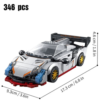 Speed Champions Series Racing Sports Vehiclea Technique Car Supercar Building Blocks Set Bricks Classic MOC Model Toys For Kids