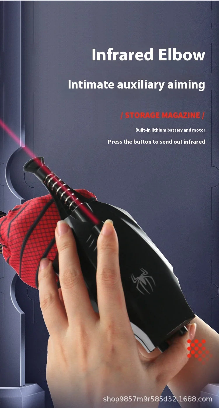 2024 New Spider Man Web Shooters Wrist Launcher Shooters Hot Peter Parker Cosplay Props Shooting Device Toy Set Boy Toy Gift