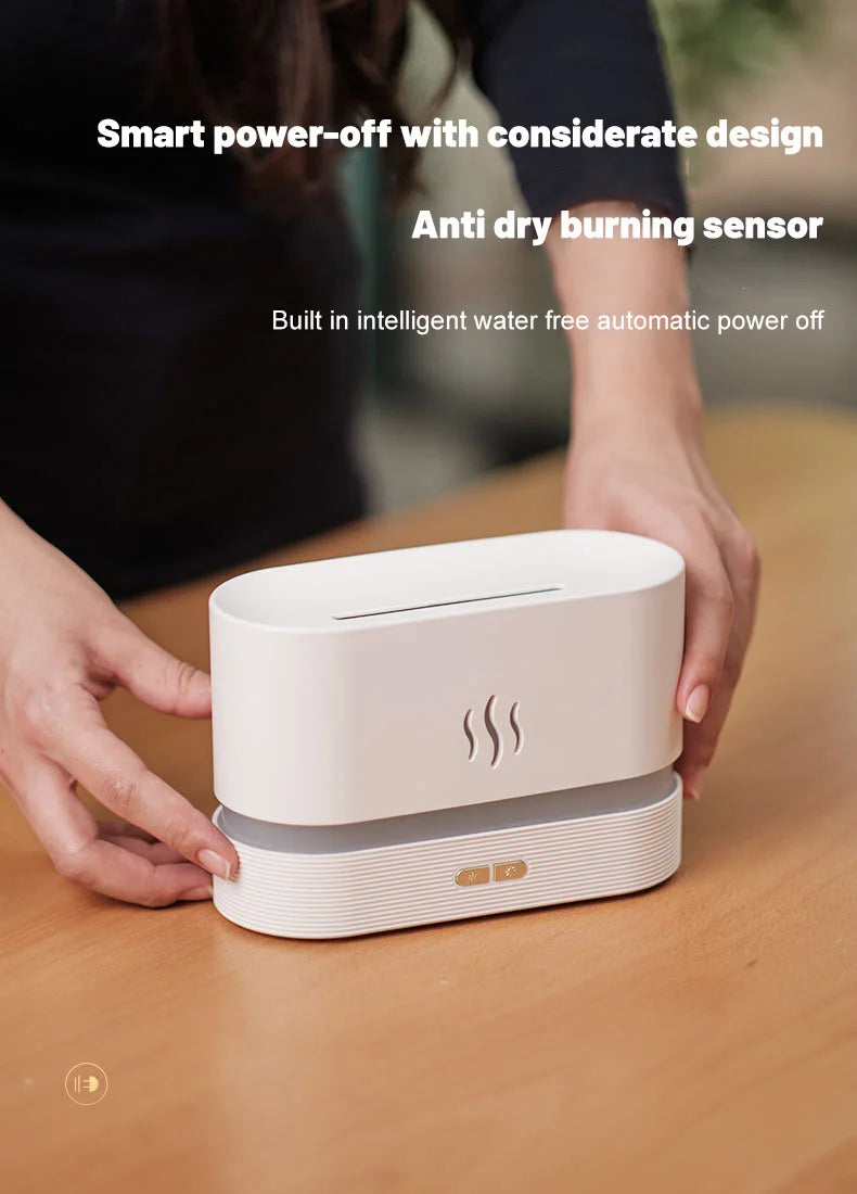 Perfume Humidifier Ultrasonic Air Humidifier With LED Lighting Simulation Colorful Flame Fragrance Machine