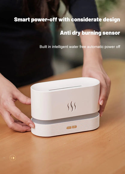 Perfume Humidifier Ultrasonic Air Humidifier With LED Lighting Simulation Colorful Flame Fragrance Machine