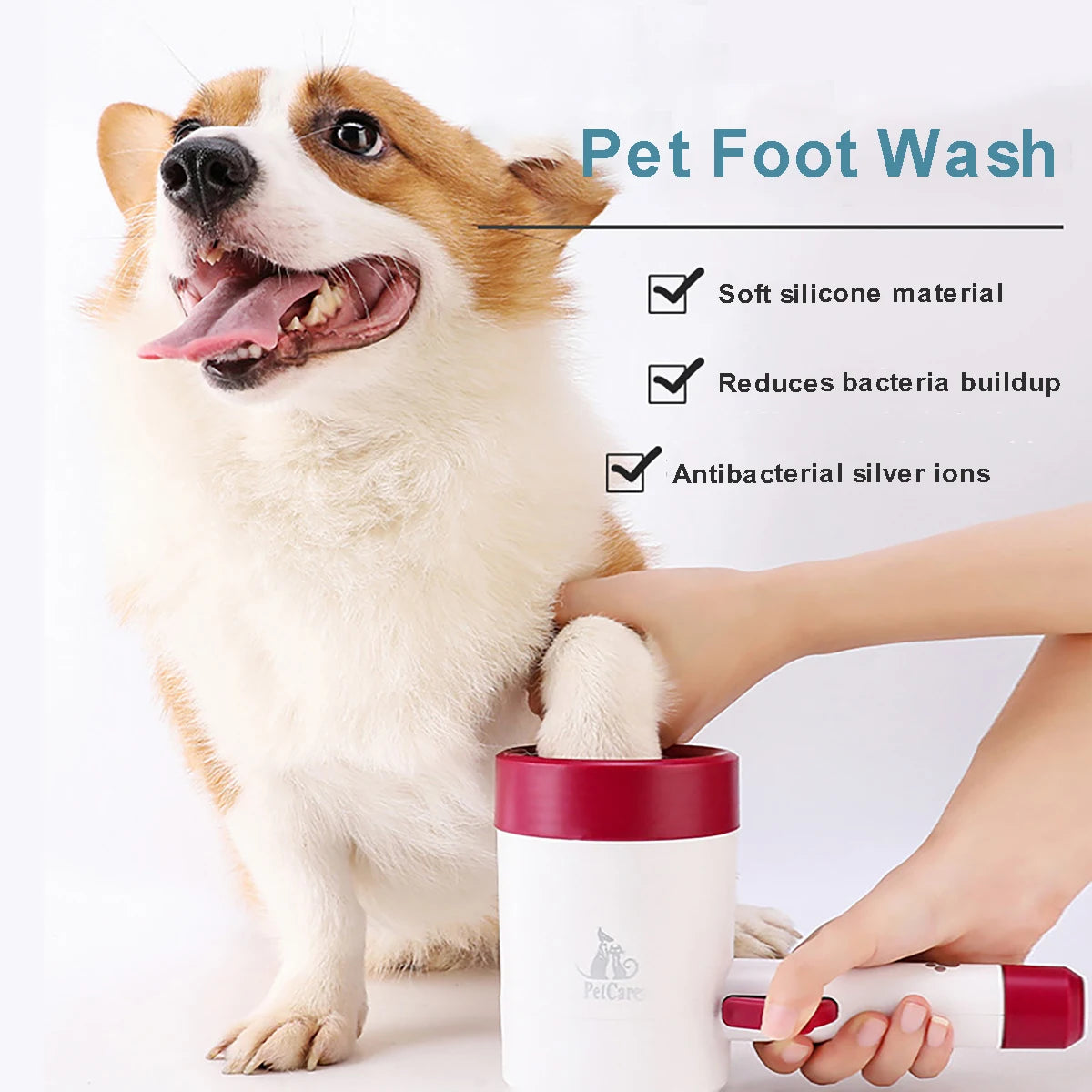 Automatic Pet Dog Foot Washer Cleaner Brush Soft Silicone needle Dog Paw Wash Cleaner Cup Paw Washing Cup Washer for Dogs Cats