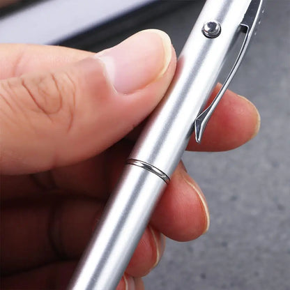 School Creative Drawing Magic Writing Silver Stationery Invisible Ink Pen UV Light Pen Ballpoint Pens Magic Secret Pen