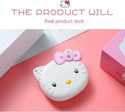 Sanrio Hello Kitty Flip Phone New Cartoon Cute Children White Pink Kawaii Mini Phone Children Birthday Gifts Fashion Model Toys