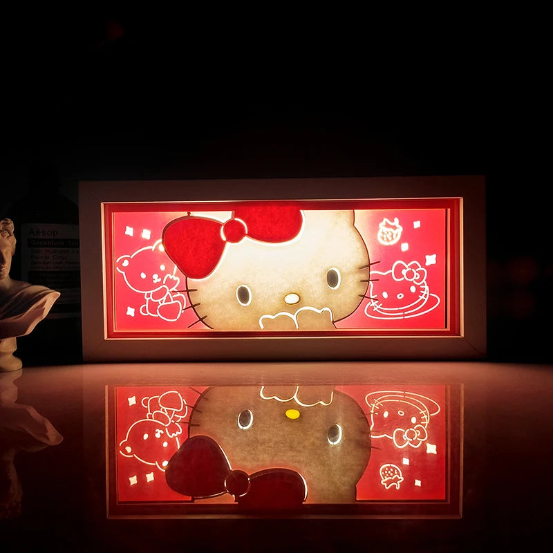Anime One Piece Paper Cut Shadow Box Light Remote control model multiple colors Gamer Bedroom Decoration party present