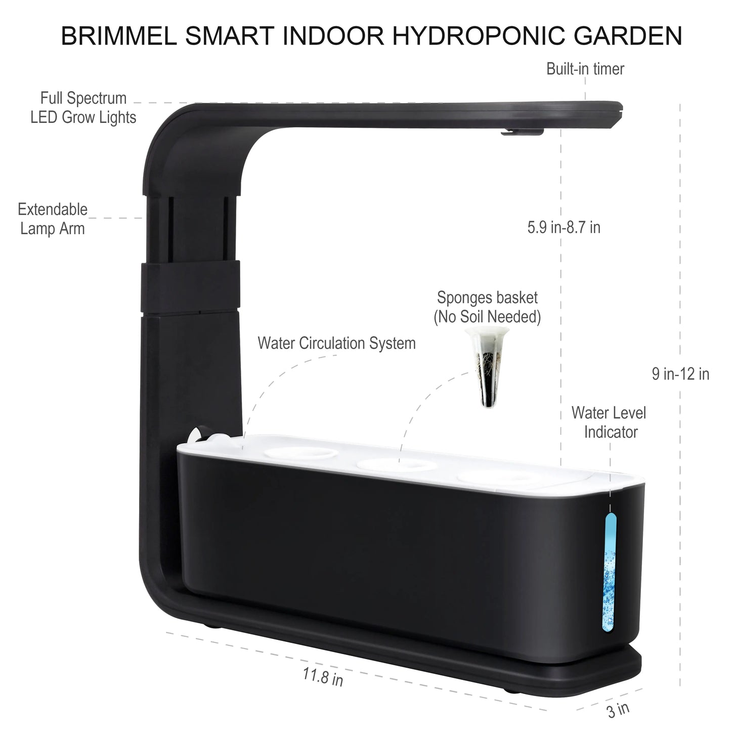 Vertak Hydroponics Kitchen Kit Indoor Growing Systems Mini Smart Home Garden With LED  Light