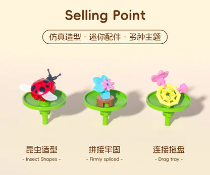 Adults Bouquet Flowers Micro Building Blocks Construction Set for Children Girl 9 to 12 Years Old Animal Insert Mini Bricks Toys