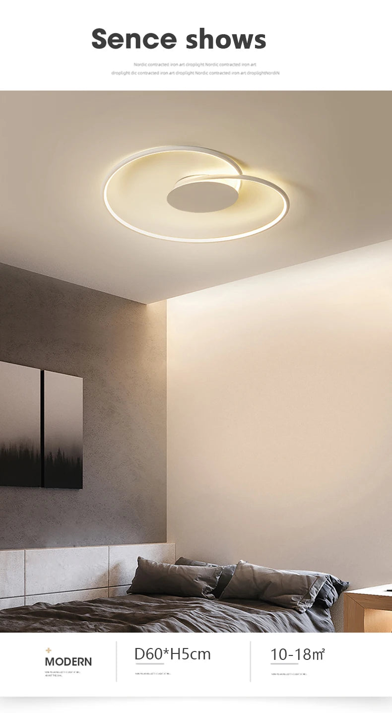 Bedroom Lamps  Mordern Minimalism Led Ceiling Lamp Creative Dimmable Study Room Light Indoor Lighting Home Decor Luster Fixtures