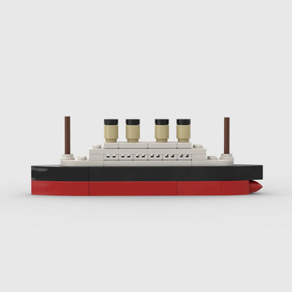 RMS Cruise Sank Titanic Break In Half With Case Model Sets Ship Building Blocks MOC Shipwreck Boat Construction Kid Toys Gifts