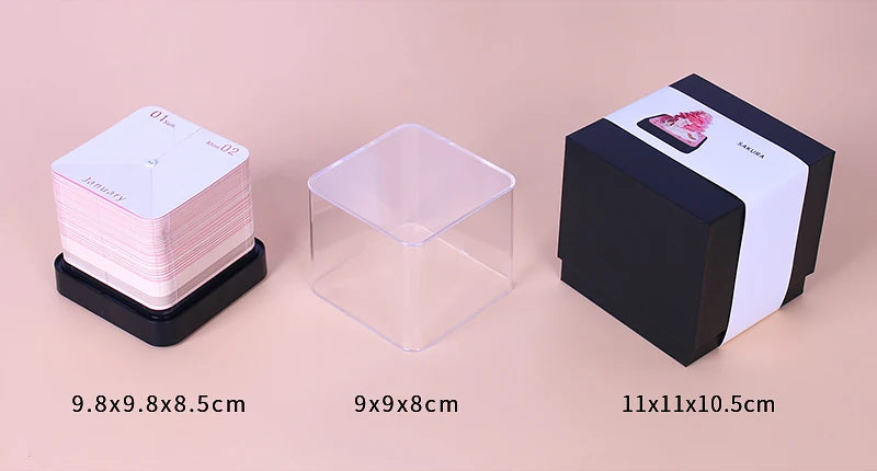 Omoshiroi Block 3D Notepad 3D Calendar 2024 Sakura Tree House 284Sheets Memo Pad Sticky Notes Paper Cute Notepads Christmas Gift