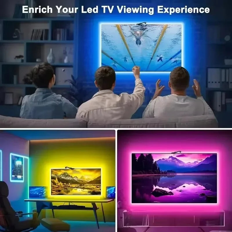 Smart Tv Led Lighting Strip Camera Screen Synchronization 5V Usb 5M 3.8M Rgb Led Light Strip App Control Ambilight Tv Backlights