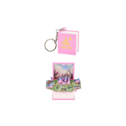 3D Castles Toys For Kids Mini Pop-Up Keychain Decoration Novelty Mini Dinosaurs Figures Book Educational Toy Gift Pink Brown