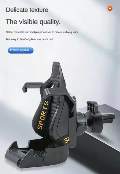 Racing Seat Design Car Phone Holder Mount Stand Suction Cup Smartphone Mobile Cell Support in Car Bracket for IphoneSamsung Mi