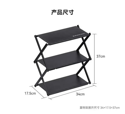 Black Dog Tool Storage Folding Camping Edc Multifunctional  Table Technological Gatgets Travel Multi-purpose  Telescopic