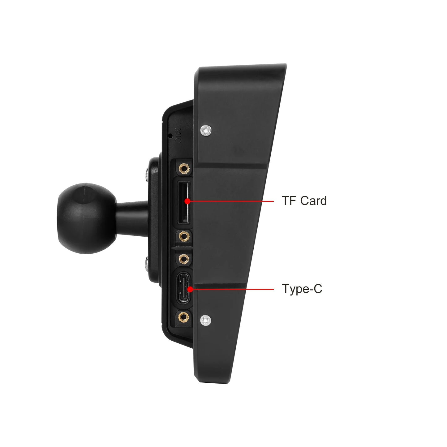 Podofo 5" Moniteur de moto Carplay Écran intelligent de voiture Portable Moto Sans fil Android Auto Navigation GPS IPX7