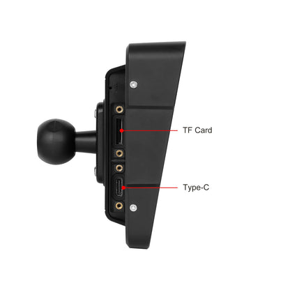 Podofo 5" Moniteur de moto Carplay Écran intelligent de voiture Portable Moto Sans fil Android Auto Navigation GPS IPX7