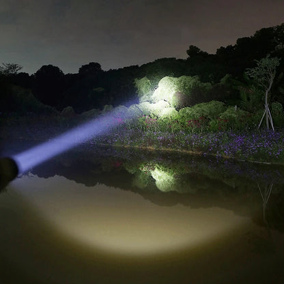 USB Rechargeable Flashlight for Camping Hiking Outdoor Emergency Lamp Strong Light LED Torch Portable Charging Pocket Torches