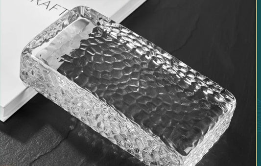 Ultra White Series Solid Hot Melt Crystal Brick Glass Brick Partition Wall Transparent Square