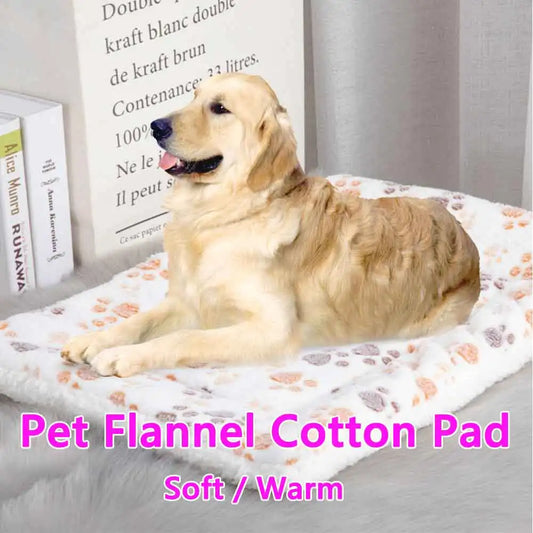 Pet Winter Warm Blanket Mat Multi-type Pet Dog Kennel Cat Kennel Cute Print Soft Breathable Blanket Pet Supplies
