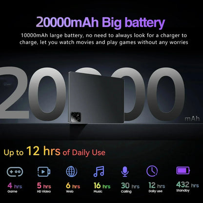 2024 Global Version Pad 6S Pro Tablet 11inch HD 4K Android 14 Snapdragon 888 16GB+1T 12000mAh 5G Dual SIM Bluetooth WiFi GPS Tab