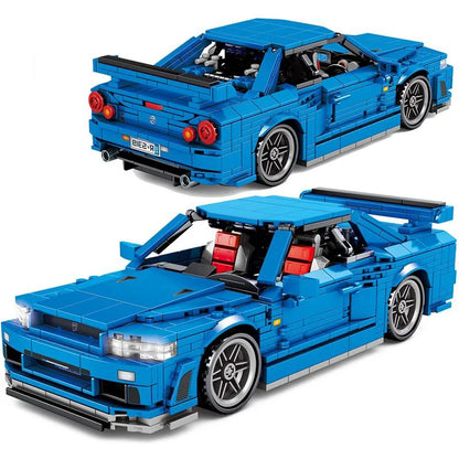 Technical Racing Car Models Speed Champion Car Japan Sport Cars Building Blocks Model Pull Back Vehicel Bricks Toy for Kids
