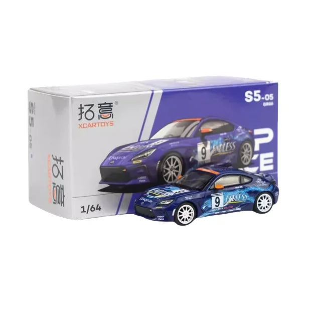 Premium scale model XCARTOYS POPRACE 1/64 Co-branded float series Porsche Martin GTR Alloy model toy, a Christmas gift for boys
