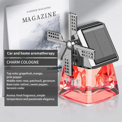 Auto Instrument Panel Air Freshness Solar Energy Deodorization Rotation Windmill Design Light Solid Perfume Car Durable