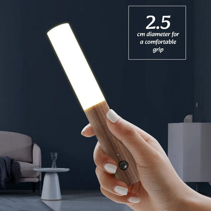 Warm Intelligent Induction Wall Lamp Wireless Wooden Stick Night Light Corridor Cabinet Wardrobe Light Decorative Home Light New