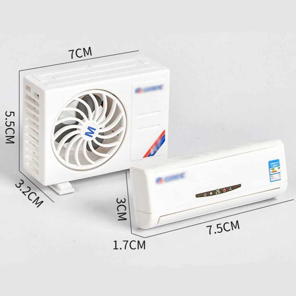 Air Conditioning Car Air Conditioner Shape Model Dashboard Ornaments Solar Powered Air Vent Clip Vehicle Decoration