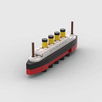 RMS Cruise Sank Titanic Break In Half With Case Model Sets Ship Building Blocks MOC Shipwreck Boat Construction Kid Toys Gifts