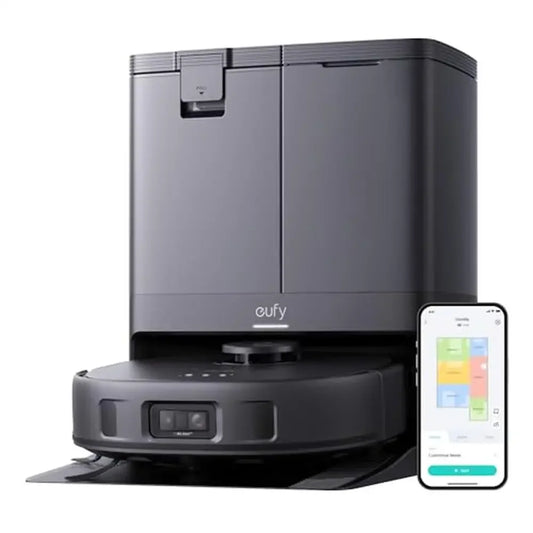 Robot aspirador y fregona X10 Pro Omni con succión de 8000 Pa, dos mopas, elevación automática de 12 mm, detección de alfombras, limpieza manos libres con IA, impecable