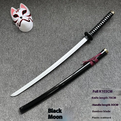 Tai Sword Katana Oriental Draw Sword with Sheath Tang Hengdao Wooden Sword Ancient Style Children's Toy Bamboo Wooden