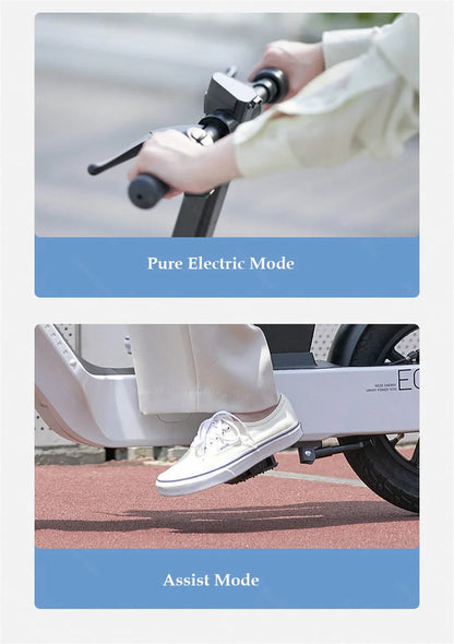 2024 New Women's Electric Bike For Adults 48v 350w Mobility Scooters For Travel With Baby Seat Mimi Velo Bicycle