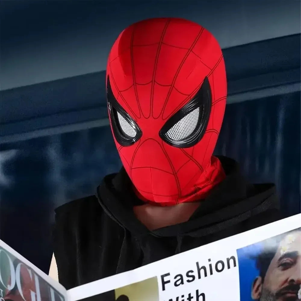 Spiderman Toy Mask Eye Movable Launcher Soft Bullet Gun Suction Cup Ejection action figure spider man Masks Kids Christmas Gifts
