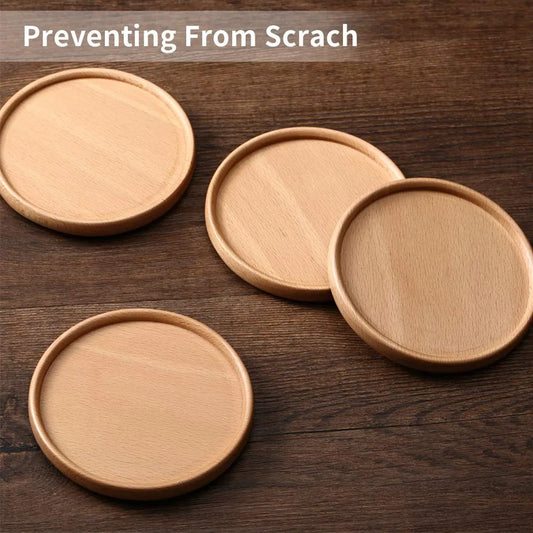 Dessous de verre en bois pour tasse à thé ou à café, résistant à la chaleur, rond, isolant, pour théière, vaisselle, porte-tasse