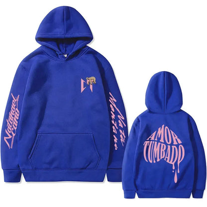 Singer Natanael Cano Amor Tumbado Pink CT Sloth Print Hoodie Men's Fashion Casual Sweatshirt Male Hip Hop Oversized Streetwear