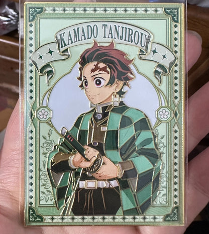 Anime Demon Slayer Kamado Tanjirou Agatsuma Zenitsu Kochou Shinobu Kanroji Mitsuri Rare Collection Card Birthday Gift Toys