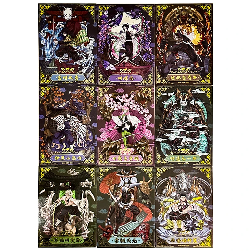 Anime Demon Slayer SZR Series Collectible Card Kochou Shinobu Kanroji Mitsuri Rengoku Kyoujurou Birthday Gifts Children's Toys
