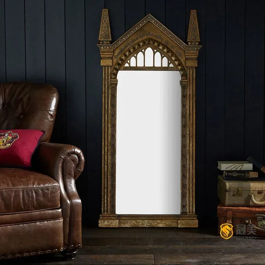 Aesthetic Bedroom Mirrors Vintage Bathroom Floor Standing Shower Mirror Large Compact Nordic Miroir Mural Wall Decor WWH35XP