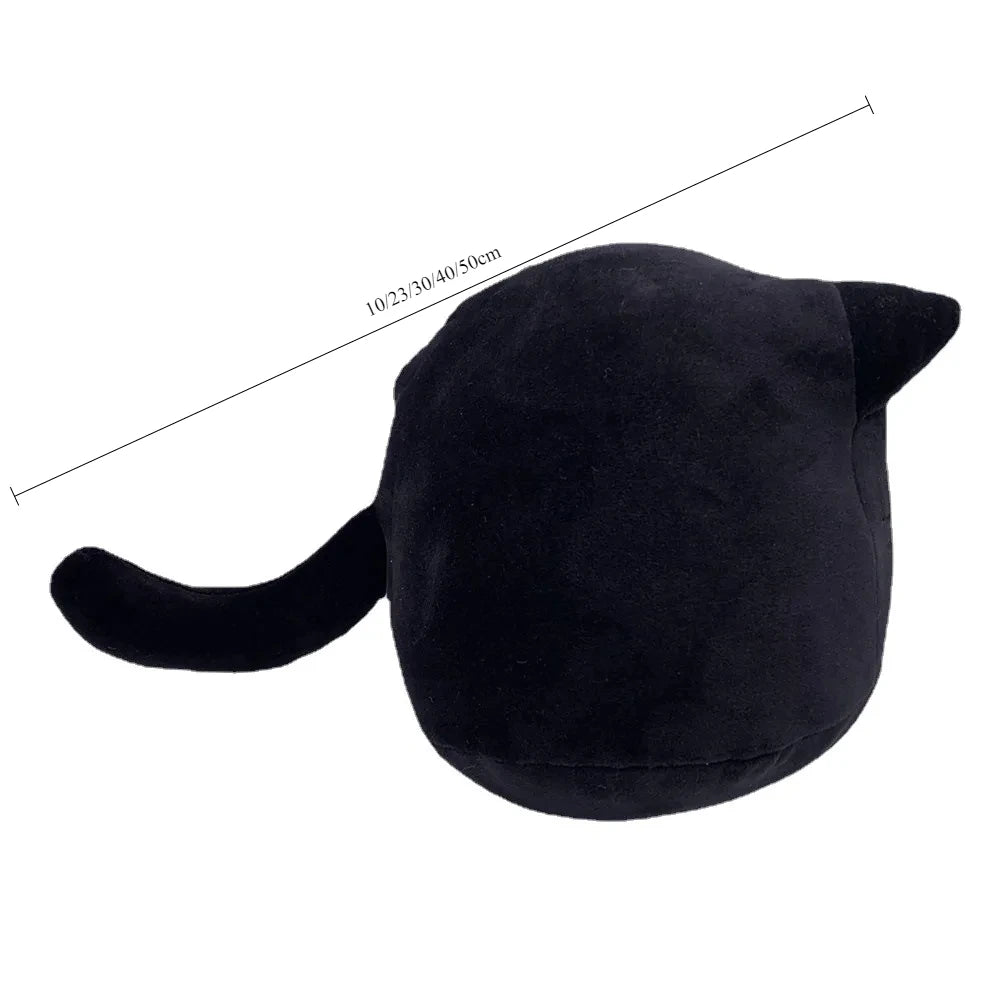 Black Cat Plush Toy Soft Kawaii Plushie Anime Pillows Lovely Cartoon Animal Stuffed Doll Girls Valentine Day Gifts Ornaments