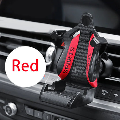 Universal Seat Style Mobile Phone Holder Car AirVent Clip Mount Holder Car Racing Outlet SeatHolder Air Design Navigation