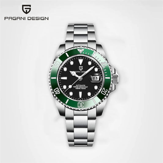 PAGANI DESIGN 40MM Men Automatic Mechanical Watches TOP Brand NH35 Auto Date Luxury Sport Dive BGW-9 Sapphire Watch For Men 2023